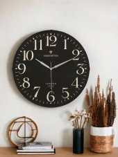 Galaxy Exclucive Bombeli Cam Serisi Londra Desenli  Sessiz Akar Duvar Saati 30 cm thumbnail 2