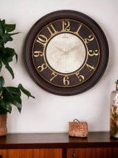 Galaxy Premium Eskitme Kabartma Kadranlı 50 cm Duvar Saati Kahve - 2