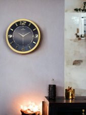 Galaxy Exclucive Kabartama Rakamlı Klasik Kadranlı 30 cm Duvar Saati Gold - 3