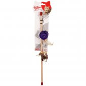 Natura Uzun Tüylü Bambu Top Kedi Olta Oyuncak 40 Cm - 1