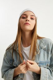 Melanj Kadın Pamuklu Kaşkorse, Terletmez, Ultra Hafif ve Yumuşak İpli Şapka Bere thumbnail 8