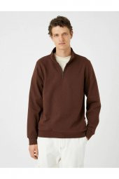 4WAM70126MK Koton Erkek Sweat BEJ - 7