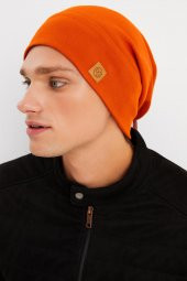 Kiremit Erkek Pamuklu Kaşkorse, Terletmez, Ultra Hafif ve Yumuşak İpli Şapka Bere thumbnail 1