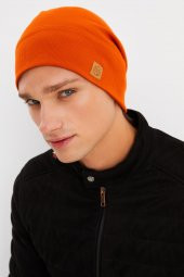 Kiremit Erkek Pamuklu Kaşkorse, Terletmez, Ultra Hafif ve Yumuşak İpli Şapka Bere thumbnail 2