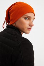 Kiremit Erkek Pamuklu Kaşkorse, Terletmez, Ultra Hafif ve Yumuşak İpli Şapka Bere thumbnail 5