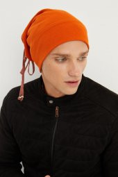 Kiremit Erkek Pamuklu Kaşkorse, Terletmez, Ultra Hafif ve Yumuşak İpli Şapka Bere thumbnail 6