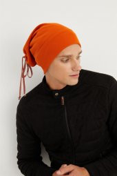 Kiremit Erkek Pamuklu Kaşkorse, Terletmez, Ultra Hafif ve Yumuşak İpli Şapka Bere thumbnail 7