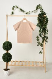 Kiremit-S.Kahve Erkek Çocuk %100 Pamuklu Penye Oversize Gri T-Shirt Yumuşak Lacivert Bandana 2'Lİ TAKIM  Trend Seri3 - 8