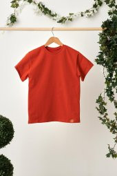 Lacivert-Kiremit Erkek Çocuk %100 Pamuklu Penye Oversize Gri T-Shirt Yumuşak Lacivert Bandana 2'Lİ TAKIM  Trend Seri3 - 6