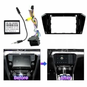 VOLKSWAGEN PASSAT B8 PİANO BLACK ANDROİD TEYP ÇERÇEVE (10 INCH) - SOKET - CANBUS - 1