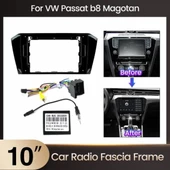 VOLKSWAGEN PASSAT B8 PİANO BLACK ANDROİD TEYP ÇERÇEVE (10 INCH) - SOKET - CANBUS - 5