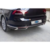 Volkswagen Passat B8 Arka Tampon Çıtası 3 Parça Paslanmaz Çelik thumbnail 2