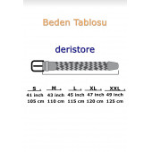 PRSBelt Elastik Örgü Kemer Kadın Erkek 35 mm Keten Kanvas Jeans Kot Pantolon Kemeri Uniseks Kemer - 5