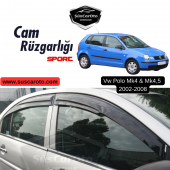 Vw Polo Mk4-4.5 2002-2008 Uyumlu Mugen Cam Rüzgarlığı Seti Piano Black 4lü İthal - 1
