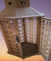 Hobi Adn 90232 Dekoratif Fenerlik MDF CNC HAM Kesim Klipsli Antik Menteşe El Yapı - 2