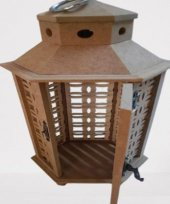 Hobi Adn 90232 Dekoratif Fenerlik MDF CNC HAM Kesim Klipsli Antik Menteşe El Yapı - 3