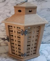 Hobi Adn 90232 Dekoratif Fenerlik MDF CNC HAM Kesim Klipsli Antik Menteşe El Yapı - 8