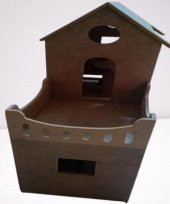 Hobi Adn 90231 Dekoratif Çocuk Oyuncak Ev Ahşap MDF HAM CNC Kesim El Yapım - 1