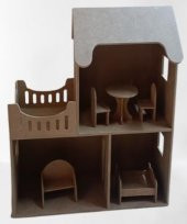 Hobi Adn 90231 Dekoratif Çocuk Oyuncak Ev Ahşap MDF HAM CNC Kesim El Yapım - 5