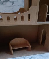 Hobi Adn 90231 Dekoratif Çocuk Oyuncak Ev Ahşap MDF HAM CNC Kesim El Yapım - 7