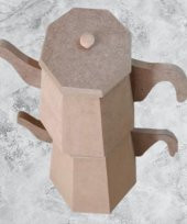 Hobi Adn 90229 Dekoratif Çaydanlık CNC Kesim Ahşap MDF HAM MODEL El Yapım - 3