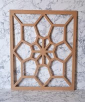 Hobi Adn 90230 Dekoratif Çerçeve Çiçek Motifli Ahşap MDF HAM CNC Kesim El Yapım - 5