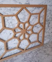 Hobi Adn 90230 Dekoratif Çerçeve Çiçek Motifli Ahşap MDF HAM CNC Kesim El Yapım - 6