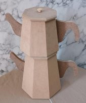 Hobi Adn 90229 Dekoratif Çaydanlık CNC Kesim Ahşap MDF HAM MODEL El Yapım - 7