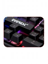 Rampage KM-RX9 Siyah USB Gökkuşağı Zemin Aydınlatmalı Croatian Layout Oyuncu Klavye Mouse Set - 3