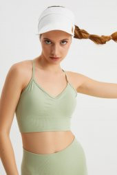 Kadın Beyaz UV Korumalı Katlanabilir Üstü Açık Yumuşak Siperli %100 Pamuklu Penye Tenis Vizör Şapka - 2