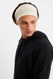 Bej Erkek 4 fonksiyonlu Koruyucu  Pamuklu, Esnek, Terletmez, Bandana, Boyunluk, Buff, Maske - 5