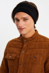 Siyah Erkek 4 fonksiyonlu Koruyucu  Pamuklu, Esnek, Terletmez, Bandana, Boyunluk, Buff, Maske - 2