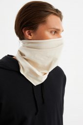 Bej Erkek 4 fonksiyonlu Koruyucu  Pamuklu, Esnek, Terletmez, Bandana, Boyunluk, Buff, Maske - 7