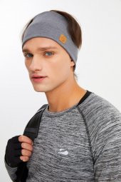 Açık Gri Erkek Pamuklu Termal, Kaymaz, Terletmez, Ultra Hafif, Spor Saç Bandı Bandana Buff - 1