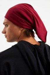 Bordo Erkek 4 fonksiyonlu Koruyucu Pamuklu, Esnek, Terletmez, Bandana, Boyunluk, Buff, Maske - 5