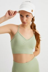 Kadın Beyaz UV Korumalı Katlanabilir Üstü Açık Yumuşak Siperli %100 Pamuklu Penye Tenis Vizör Şapka - 4