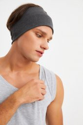 Füme Erkek Pamuklu Termal, Kaymaz, Terletmez, Ultra Hafif, Spor Saç Bandı Bandana Buff - 3