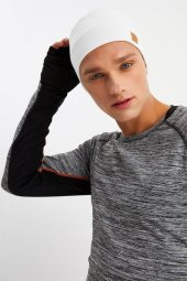 Beyaz Erkek Pamuklu Termal, Kaymaz, Terletmez, Ultra Hafif, Spor Saç Bandı Bandana Buff - 5