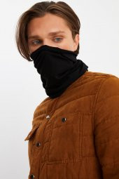 Siyah Erkek 4 fonksiyonlu Koruyucu  Pamuklu, Esnek, Terletmez, Bandana, Boyunluk, Buff, Maske - 5