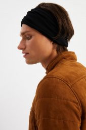 Siyah Erkek 4 fonksiyonlu Koruyucu  Pamuklu, Esnek, Terletmez, Bandana, Boyunluk, Buff, Maske - 7