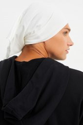 Beyaz Erkek 4 fonksiyonlu Koruyucu Pamuklu, Esnek, Terletmez, Bandana, Boyunluk, Buff, Maske - 8