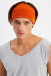 Kiremit Erkek Pamuklu Kaşkorse, Kaymaz, Terletmez, Ultra Hafif, Spor Saç Bandı Bandana Buff - 1