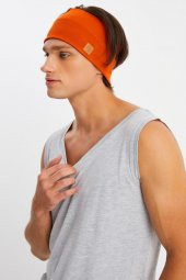 Kiremit Erkek Pamuklu Kaşkorse, Kaymaz, Terletmez, Ultra Hafif, Spor Saç Bandı Bandana Buff - 3