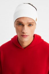 Beyaz Erkek Pamuklu Kaşkorse, Kaymaz, Terletmez, Ultra Hafif, Spor Saç Bandı Bandana Buff - 2