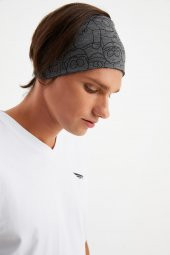 Füme Erkek Pamuklu Penye, Kaymaz, Ultra Hafif, Spor Geniş Saç Bandı Bandana Buff - 2