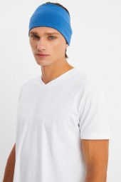 Parlament Erkek Pamuklu Penye, Kaymaz, Ultra Hafif, Spor Geniş Saç Bandı Bandana Buff - 2