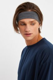 Füme Erkek Pamuklu Penye, Kaymaz, Terletmez, Ultra Hafif, Spor Saç Bandı Bandana - 2