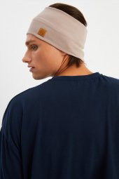 Bej Erkek Pamuklu Kaşkorse, Kaymaz, Terletmez, Ultra Hafif, Spor Saç Bandı Bandana Buff - 5