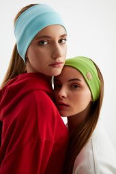 Aqua-Çimen Yeşil 2'li Pamuklu Kaşkorse, Kaymaz, Terletmez, Ultra Hafif, Spor Saç Bandı Bandana Buff - 1