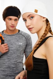 Siyah-Beyaz 2^li Pamuklu Kaşkorse, Kaymaz, Terletmez, Ultra Hafif, Spor Saç Bandı Bandana Buff - 2